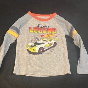 Hot Wheels 'Racing Legend' Gray & Yellow Kids Long Sleeve Tee